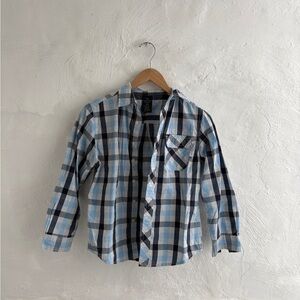 Boys plaid faded glory button down